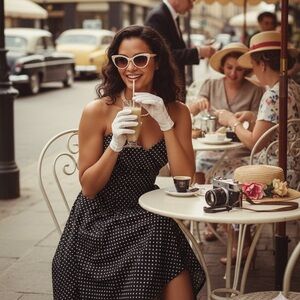Torrid Black and White Polka Dot Dress